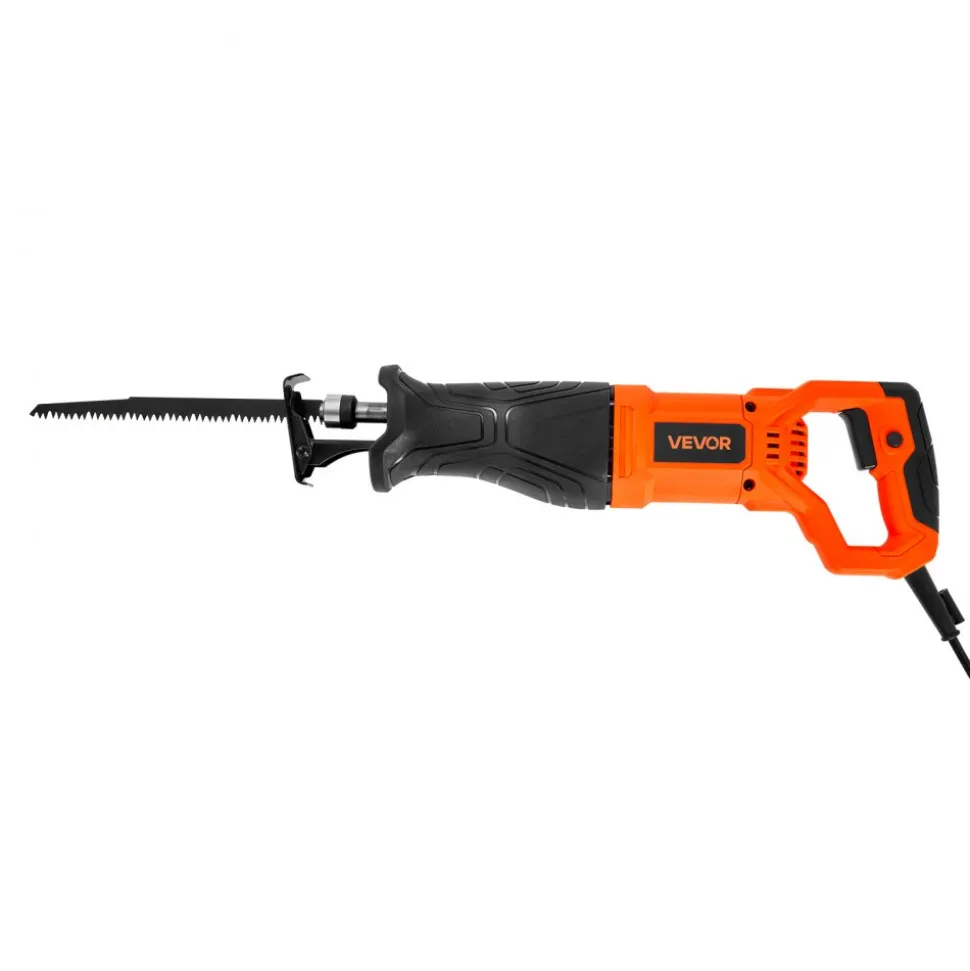 VEVOR Corded Reciprocating Saw, 120 Volt 7.5 Amp, 2800 SPM Variable Speed, 1-1/8 inch Stroke Length, Electric Reciprocating Saw with 8 Blades and Carrying Bag, for Wood, Metal, and Plastic Cutting