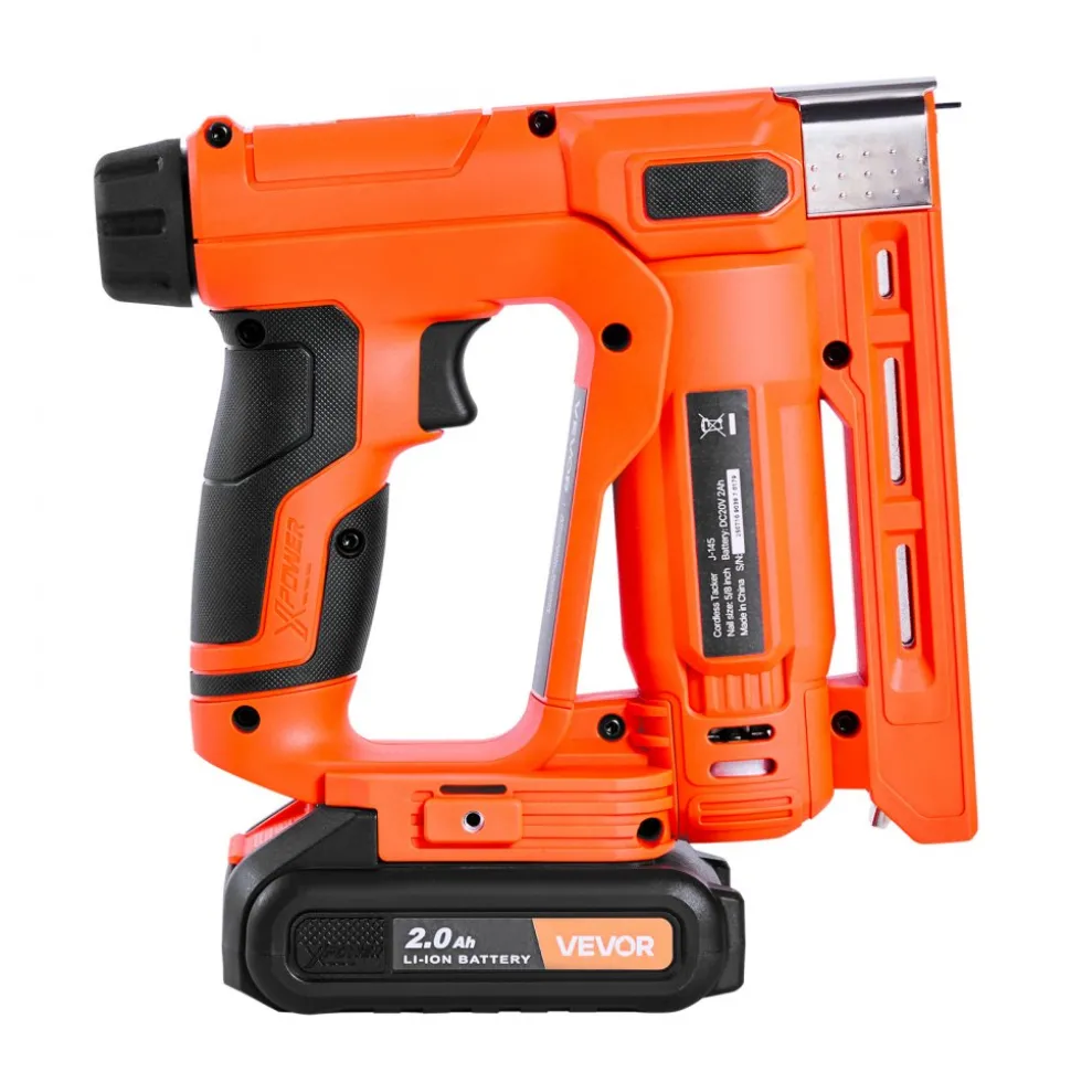 VEVOR Cordless Brad Nailer, 2-in-1 Nail Gun Staple Gun, 18 Gauge 5/8 inch, Includes 1000 Pcs Staples and 1000 Pcs Nails, with Battery and Charger, Non-Slip Rubber Grip, for Woodworking DIY Projects