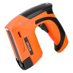 VEVOR Cordless Brad Nailer, 2-in-1 Nail Gun Staple Gun, 18 Gauge 5/8 inch, Battery Powered, with 1000 Pcs Staples and 1000 Pcs Nails, Non-Slip Rubber Grip, for Woodworking, Carpentry and DIY Projects