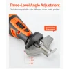 VEVOR Cordless Chainsaw Sharpener, 5-Speed Adjustable Electric Saw Chain Sharpener 5000-30000 RPM, Rechargeable Handheld Chainsaw Sharpening Tool with 4 Sharpening Heads & Angle Guide Attachment