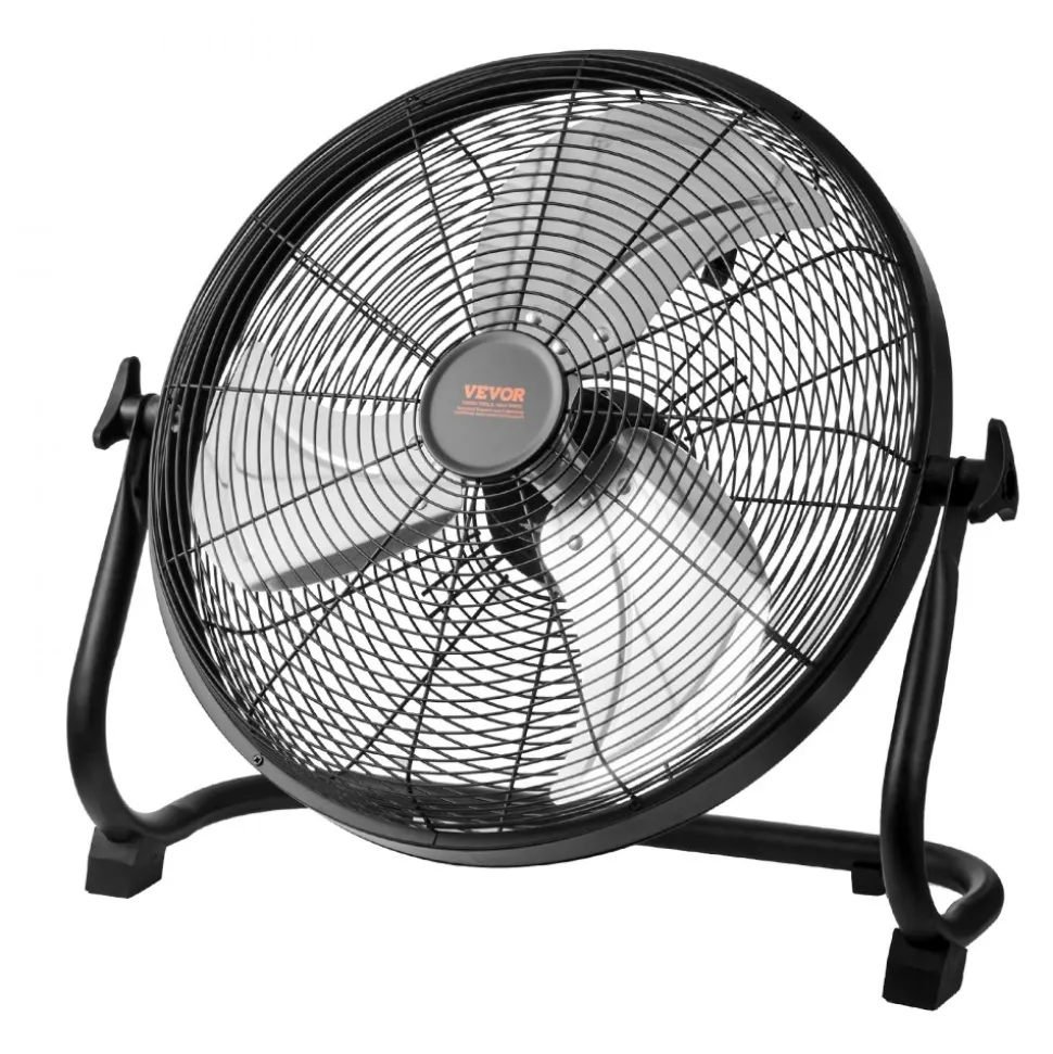 VEVOR Cordless Fan 16 in, Portable Quiet Personal Fan for Home or Office, 360 Degree Manual Pivoting Head, Stepless Speed Regulation High Velocity Cordless Fan, Heavy Duty Metal Industrial Floor Fans