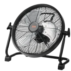 VEVOR Cordless Fan 12 in, Portable Quiet Personal Fan for Home or Office, 360 Degree Manual Pivoting Head, Stepless Speed Regulation High Velocity Cordless Fan, Heavy Duty Metal Industrial Floor Fans