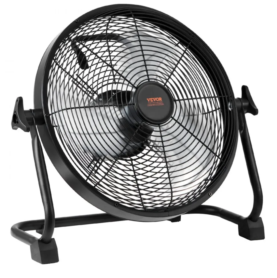 VEVOR Cordless Fan 12 in, Portable Quiet Personal Fan for Home or Office, 360 Degree Manual Pivoting Head, Stepless Speed Regulation High Velocity Cordless Fan, Heavy Duty Metal Industrial Floor Fans