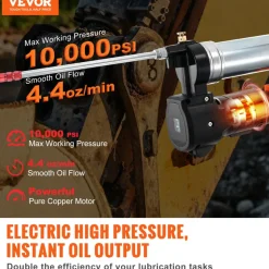 VEVOR Cordless Grease Gun, 20-Volt, 10,000 PSI, 39