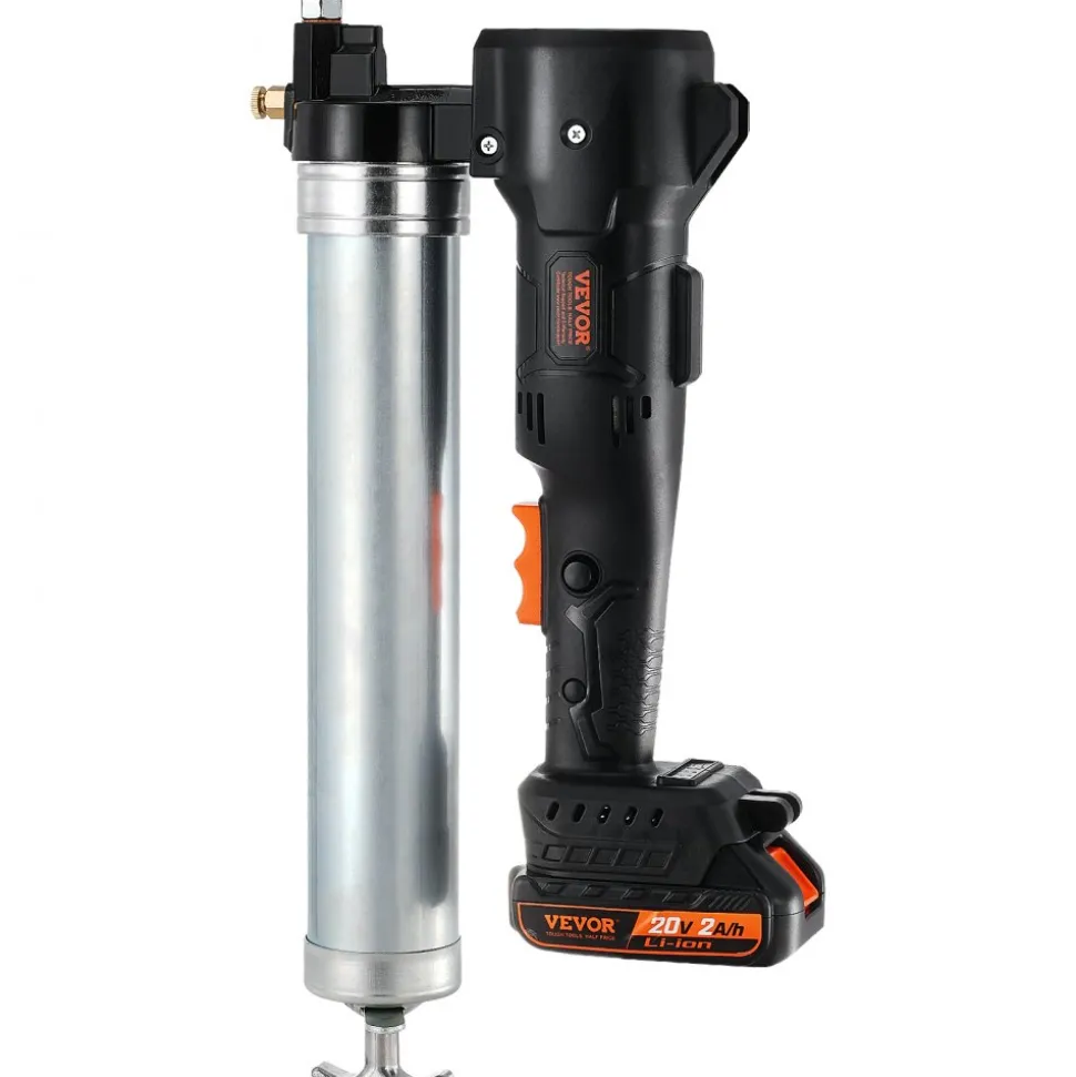 VEVOR Cordless Grease Gun, 20-Volt, 10,000 PSI, 39" Long Hose, Electric Grease Gun Kit Professional High Pressure Battery Powered Grease Gun with Carrying Case, Battery and Charger Included, Black