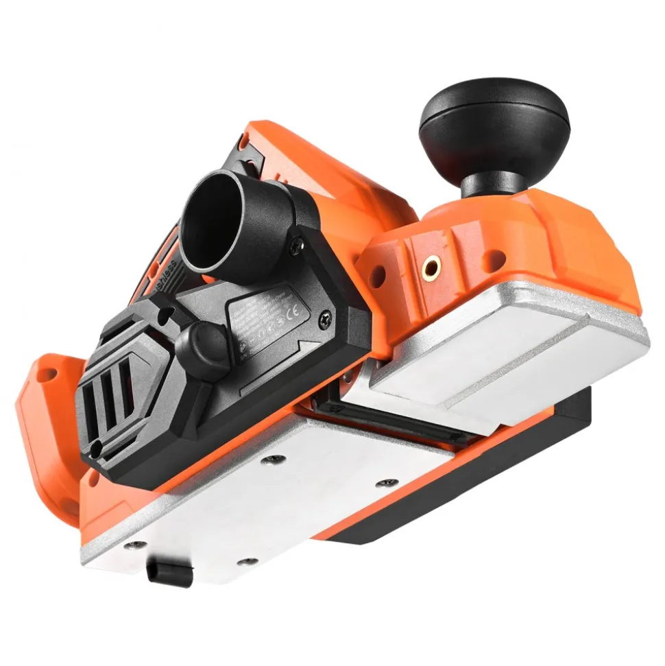 VEVOR Cordless Handheld Planer, 3-1/4-Inch Cut Width, 15000 RPM Electric Hand Wood Planer with Brushless Motor, Adjustable Cut Depth for Woodworking, Compatible with VEVOR 18V Battery (Bare Tool Only)