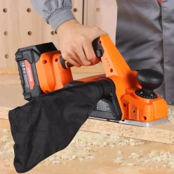 VEVOR Cordless Handheld Planer, 3-1/4-Inch Cut Width, 15000 RPM Electric Hand Wood Planer with Brushless Motor, Adjustable Cut Depth for Woodworking, Compatible with VEVOR 18V Battery (Bare Tool Only)