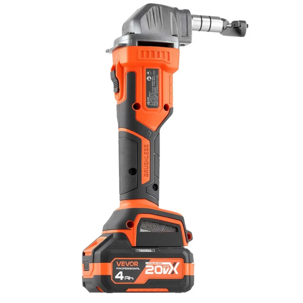 VEVOR Cordless Metal Nibbler, with 20 V 4000 mAh Battery, 2200 RPM Efficient Brushless Motor, Electric Nibbler Metal Cutter with Plastic Carrying Case for Cutting Steel Sheet and Aluminum Sheet