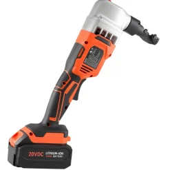 VEVOR Cordless Metal Nibbler, with 18 V 4000 mAh Battery, 1200 RPM Brushless Motor, Electric Nibbler Metal Cutter with Plastic Carrying Case for Cutting Stainless Steel, Aluminum, and Copper Sheet