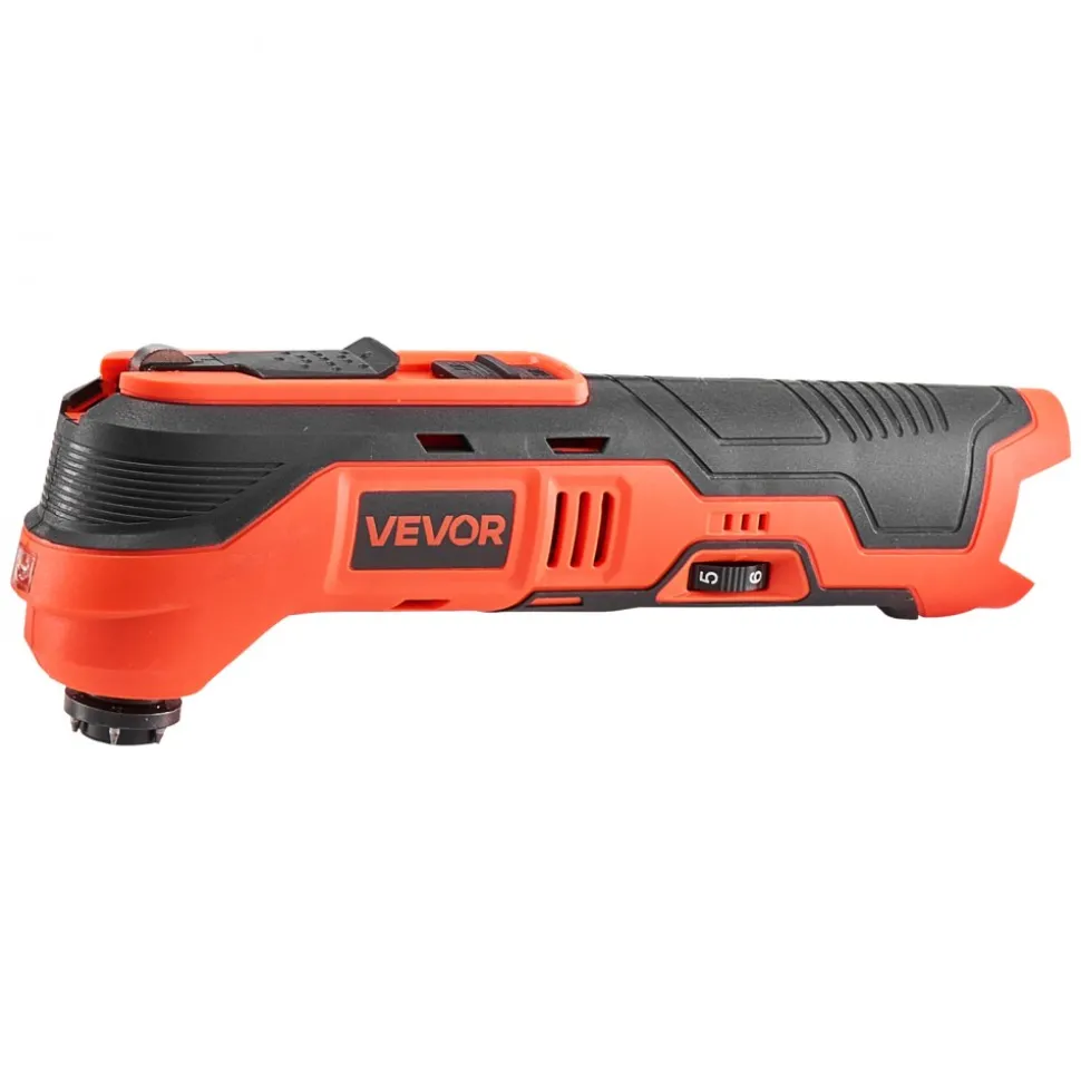 VEVOR Cordless Oscillating Tool, 12V Multitool Oscillating Saw Tool with 6 Variable Speeds 6000 - 17500 OPM, 3.2° Oscillation Angle, 2.0Ah Battery Pack & Charger, 8PCS Saw Accessories & LED Work Light