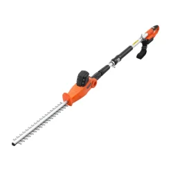 VEVOR Cordless Pole Hedge Trimmer, 20V Electric Bush Trimmer Kit with 18 Inch Double-Edged Steel Blade, 74-94 Inches Telescoping Design for High Branches (2.0Ah Battery and Fast Charger Included)
