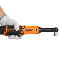 VEVOR Cordless Ratchet Wrench, 3/8 inch Drive, 230 RPM, up to 88 ft-lbs of Torque, Battery Powered Electric Ratchet Wrench Set with Two 2.0Ah Batteries, Charger, Sockets, Adaptors and Cloth Bag