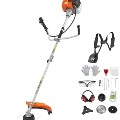 VEVOR Cordless String Trimmer, 43 cc 2-Stroke, Gas Powered Weed Wacker, 17" Cordless Grass Trimmer, Multi-Functional Lawn Edger with Shoulder Strap & 3T Blade, Weed Eater for Quick Grass Cleaning