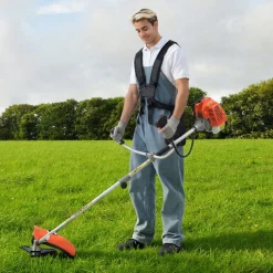 VEVOR Cordless String Trimmer, 43 cc 2-Stroke, Gas Powered Weed Wacker, 17