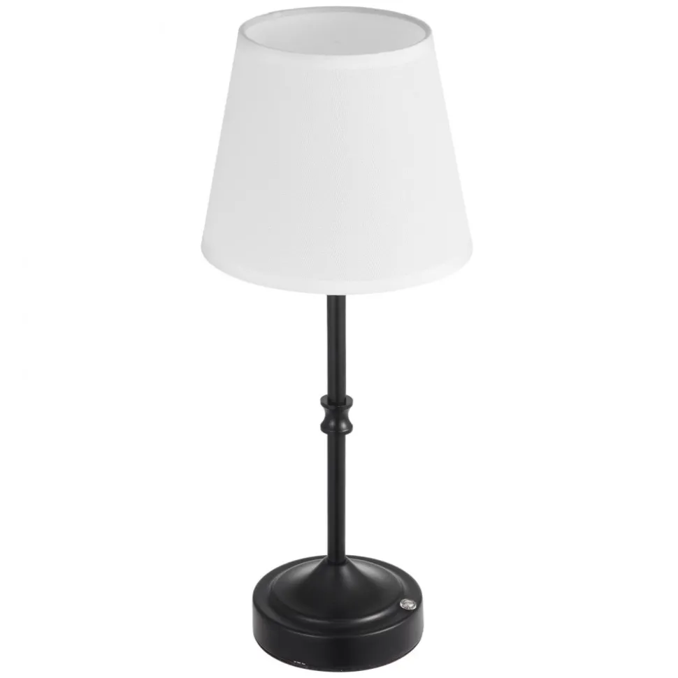 VEVOR Cordless Table Lamp, 5200mAh Built-in Rechargeable Battery Desk Lamp, 3-Level Brightness, Fabric Shade, 2700-3000K Color Temperature, Table Light for Restaurant, Bedroom, Bar Counter, Black
