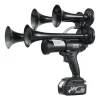 VEVOR Cordless 4-Trumpet Air Horn 130dB Train Air Horn & Built-in Air Pump, 18V 4Ah Lithium Battery, Powerful Sound, Strong Penetration, Handheld Portable for Vehicle Alerts, Holiday & Sporting Events