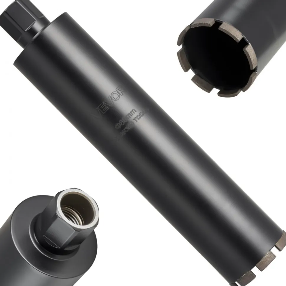 VEVOR Core Drill Bit, 3-1/2 inch Diameter, 14 inch Drilling Depth, 1-1/4 in-7 Internal Thread, High-Precision Welding Technology, Wet Diamond Core Bit for Reinforced Concrete, Bricks, and Masonry