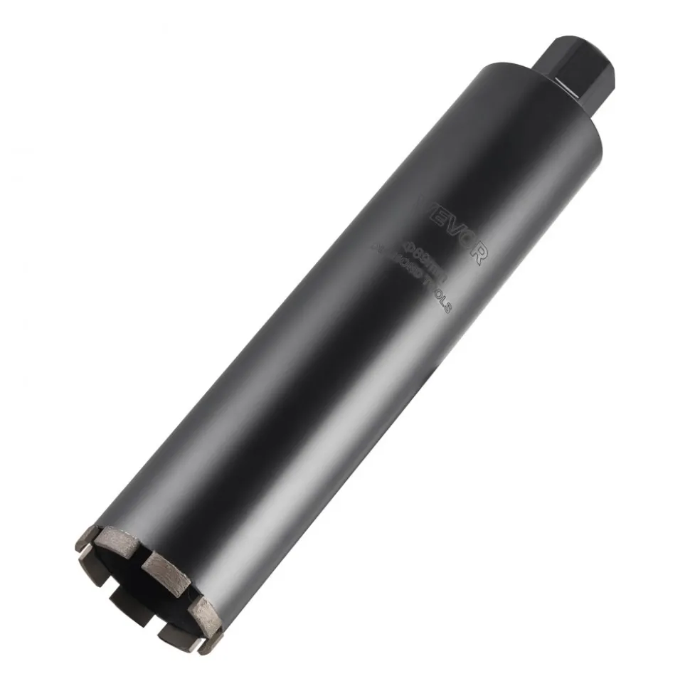 VEVOR Core Drill Bit, 3-1/2 inch Diameter, 14 inch Drilling Depth, 1-1/4 in-7 Internal Thread, High-Precision Welding Technology, Wet Diamond Core Bit for Reinforced Concrete, Bricks, and Masonry