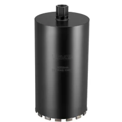 VEVOR Core Drill Bit, 8 inch Diameter, 14 inch Drilling Depth, 1-1/4 in-7 Internal Thread, High-Precision Welding Technology, Wet Diamond Core Bit for Reinforced Concrete, Red Bricks, and Masonry