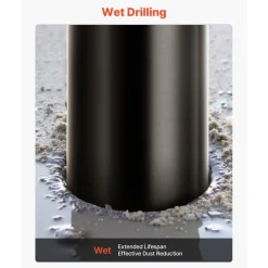 VEVOR Core Drill Bit, 8 inch Diameter, 14 inch Drilling Depth, 1-1/4 in-7 Internal Thread, High-Precision Welding Technology, Wet Diamond Core Bit for Reinforced Concrete, Red Bricks, and Masonry