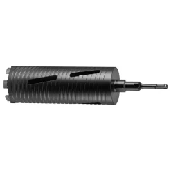 VEVOR Core Drill Bit, 3-1/2 inch Diameter, 9-1/2 inch Drilling Depth, 5/8-11 Internal Thread, Diamond Dry Coring Bit with 3 Adapters, Pilot Drill and Hex Wrench, for Concrete, Red Bricks, and Masonry