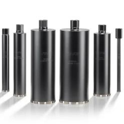 VEVOR Core Drill Bit, 6 Pieces, 1/2/3/4/5/6 inch Diameter, 14 inch Drilling Depth, 1-1/4 in-7 Internal Thread, High-Precision Welding, Wet Diamond Core Bit for Reinforced Concrete, Bricks, and Masonry