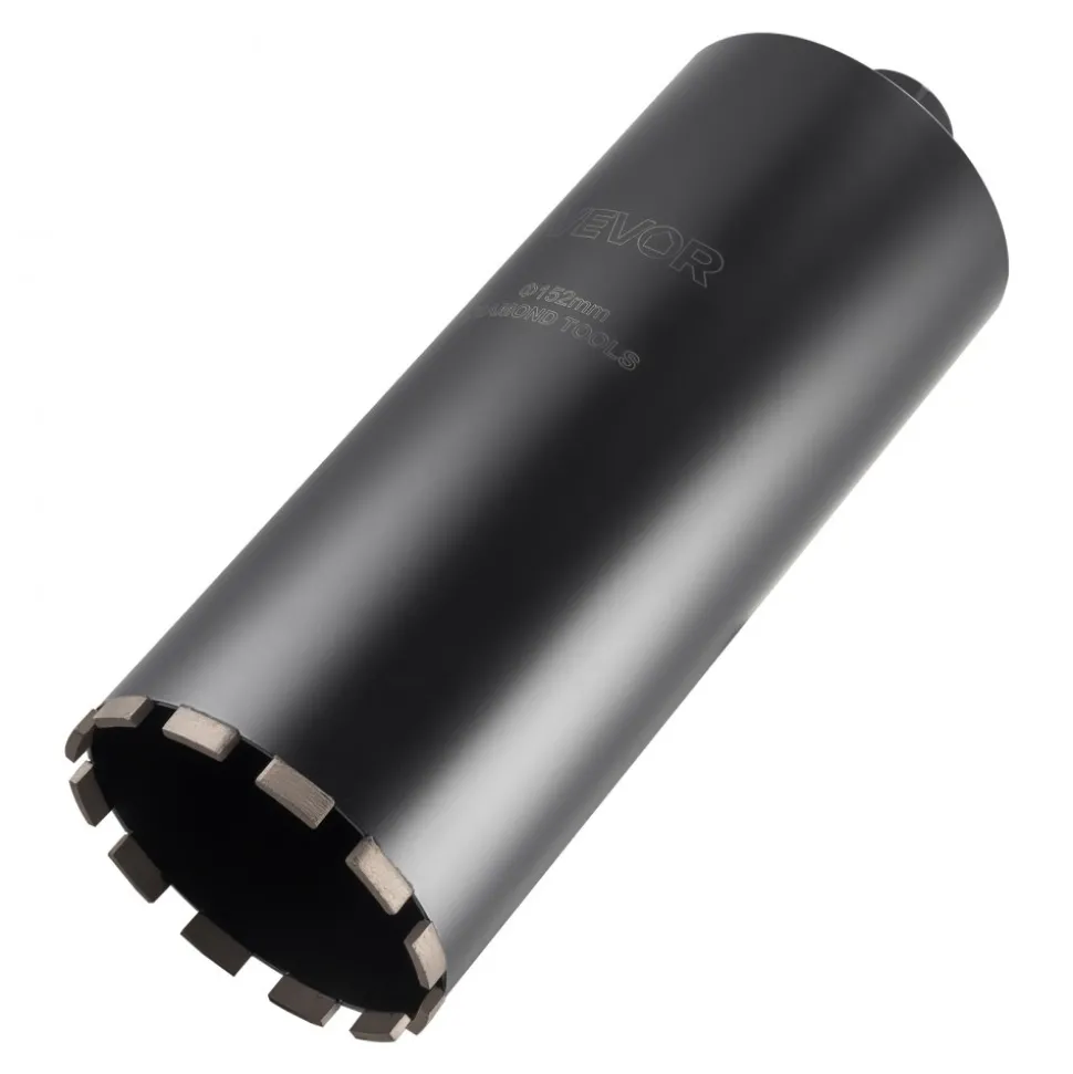 VEVOR Core Drill Bit, 6 Pieces, 1/2/3/4/5/6 inch Diameter, 14 inch Drilling Depth, 1-1/4 in-7 Internal Thread, High-Precision Welding, Wet Diamond Core Bit for Reinforced Concrete, Bricks, and Masonry