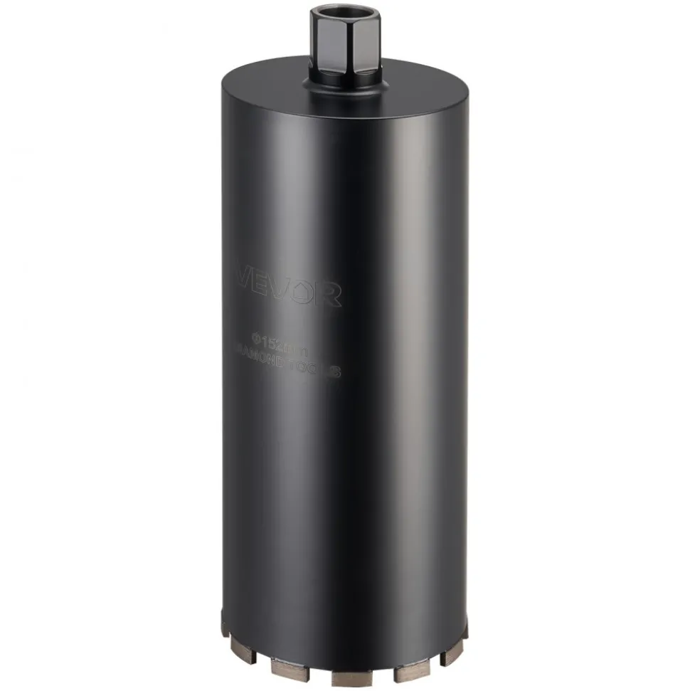 VEVOR Core Drill Bit, 6 Pieces, 1/2/3/4/5/6 inch Diameter, 14 inch Drilling Depth, 1-1/4 in-7 Internal Thread, High-Precision Welding, Wet Diamond Core Bit for Reinforced Concrete, Bricks, and Masonry