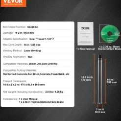 VEVOR Core Drill Bit, 2