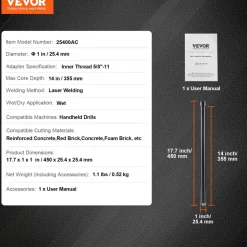 VEVOR Core Drill Bit, 1