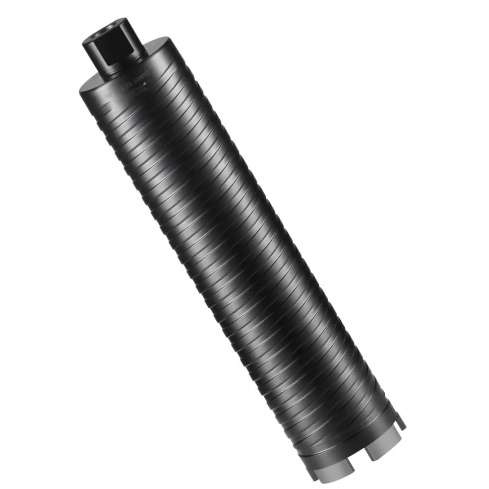 VEVOR Core Drill Bit, 2.5" Wet/Dry Diamond Core Drill Bits for Brick and Block, Concrete Core Drill Bit with Pilot Bit Adapter and Saw Blade, 9.5" Drilling Depth, 5/8"-11 Inner Thread, Laser Welding