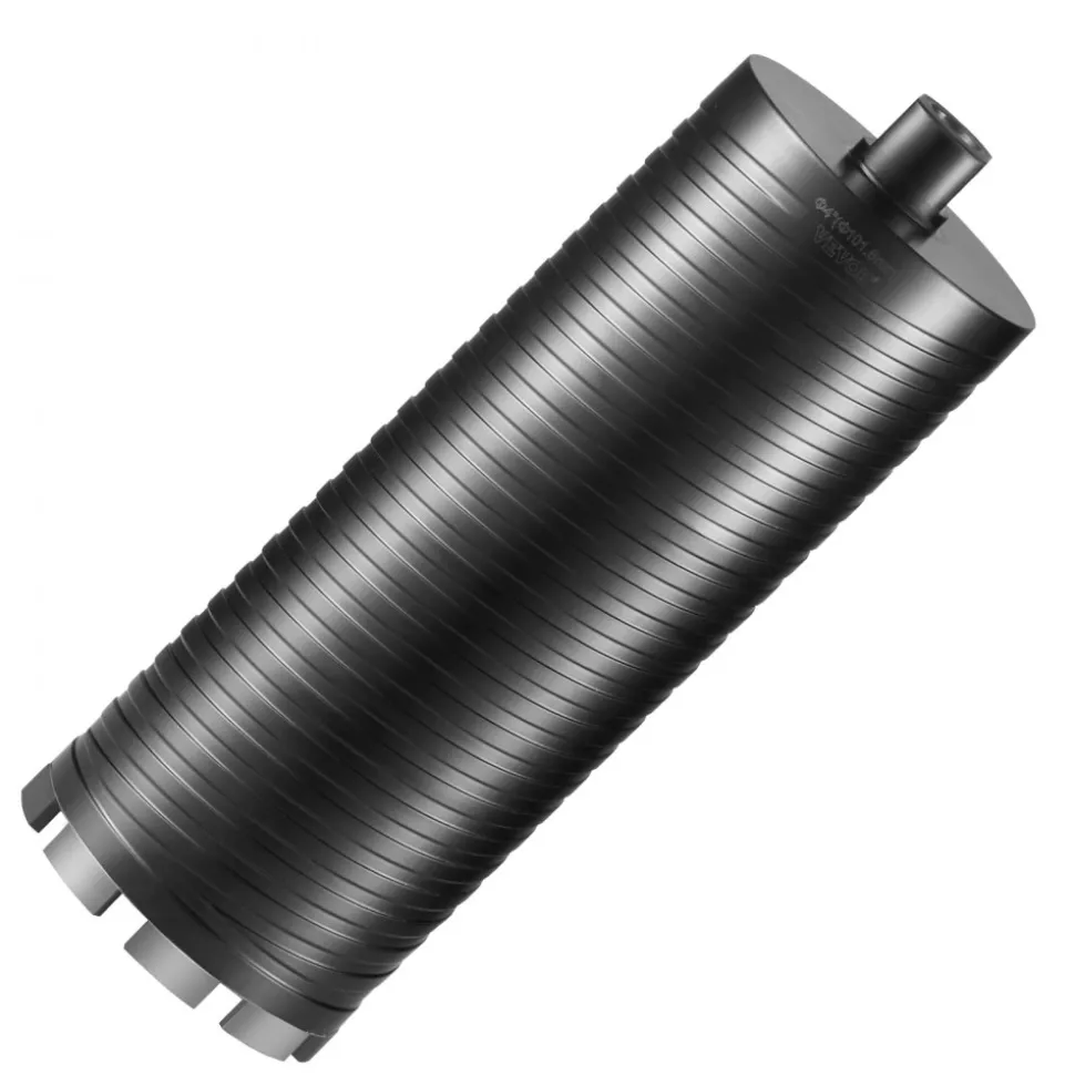 VEVOR Core Drill Bit, 4" Wet/Dry Diamond Core Drill Bits for Brick and Block, Concrete Core Drill Bit with Pilot Bit Adapter and Saw Blade, 9.5" Drilling Depth, 5/8"-11 Inner Thread, Laser Welding