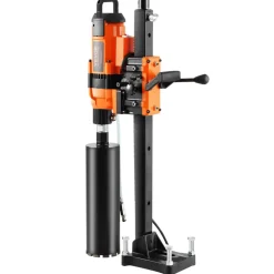 VEVOR Core Drill Machine, 0.8-11.8in Drilling Diameter Diamond Core Drill Rig with Stand and Core Drill Bit, 3500W Rugged Concrete Core Drill, Wet and Dry Use, For Concrete, Brick, Marble