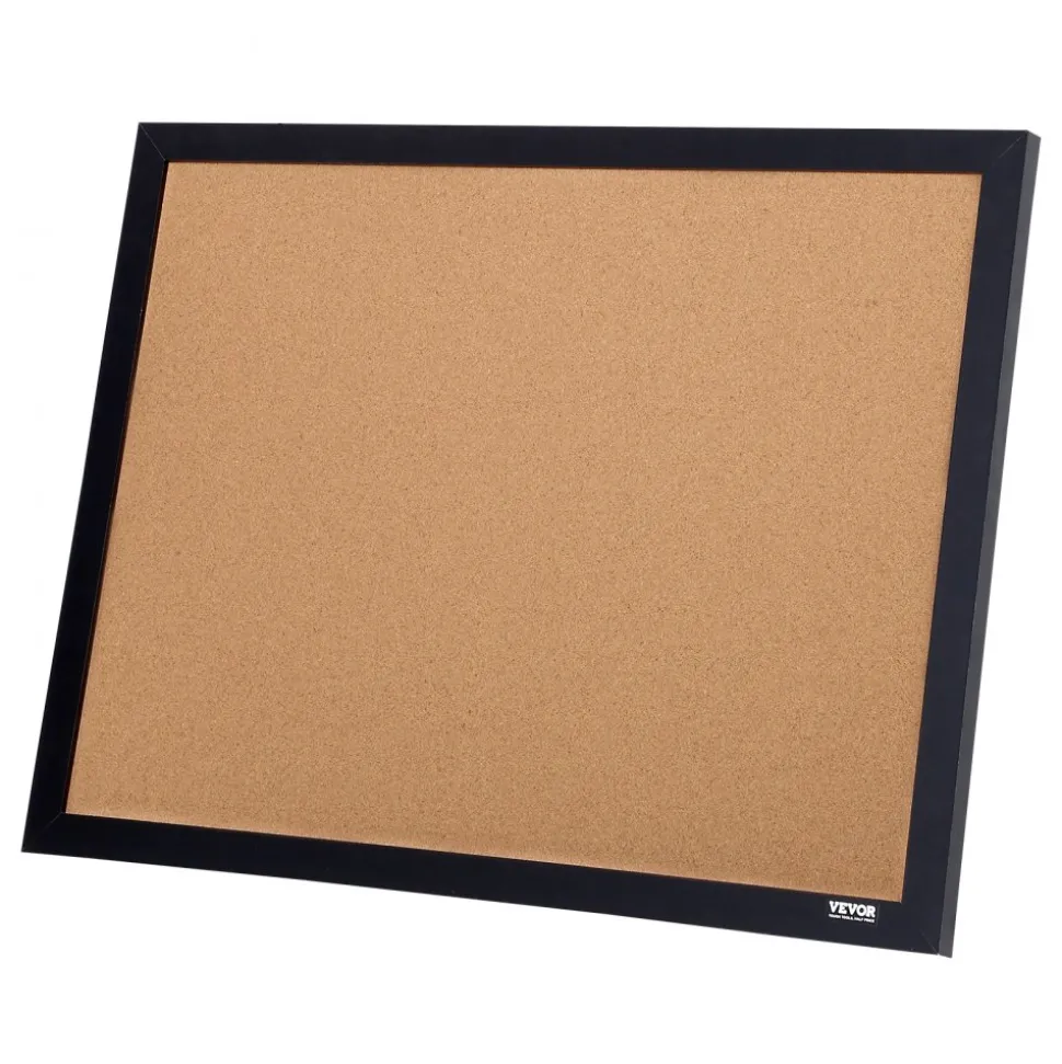 VEVOR Cork Board, 36x24 inches Bulletin Board with MDF Sticker Frame, Vision Board Includes 10 Pushpins, for Display and Decoration in Office Home and School