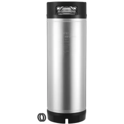 VEVOR Corny Keg, 5 Gallon Ball Lock Keg, SUS304 Cold Brew Kegs with Dual Rubber Handles & Heavy-Duty Rubber Bottom, Brewing Equipment for Home Brewing Party, 1 PCS