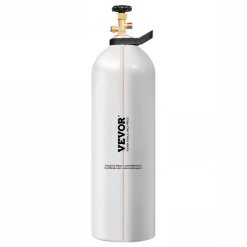 VEVOR CO2 Tank, 20 lbs New Aluminum Alloy Cylinder, CO2 Air Tank with Light Spray Coating, CGA320 Valve, Handle & Purple Copper Siphon, DOT Approved Cylinder for Draft Beer Dispensing and Soda Maker