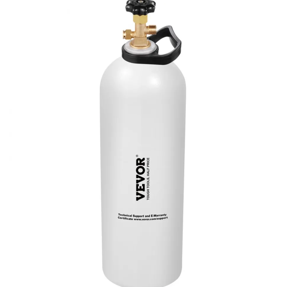 VEVOR CO2 Tank, 20 lbs New Aluminum Alloy Cylinder, CO2 Air Tank with Light Spray Coating, CGA320 Valve, Handle & Purple Copper Siphon, DOT Approved Cylinder for Draft Beer Dispensing and Soda Maker