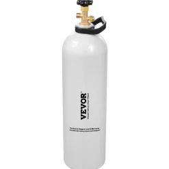 VEVOR CO2 Tank, 15 lbs New Aluminum Alloy Cylinder, CO2 Air Tank with Light Spray Coating, CGA320 Valve, Handle & Adjustable Pressure, DOT Approved Cylinder for Draft Beer Dispensing and Soda Maker