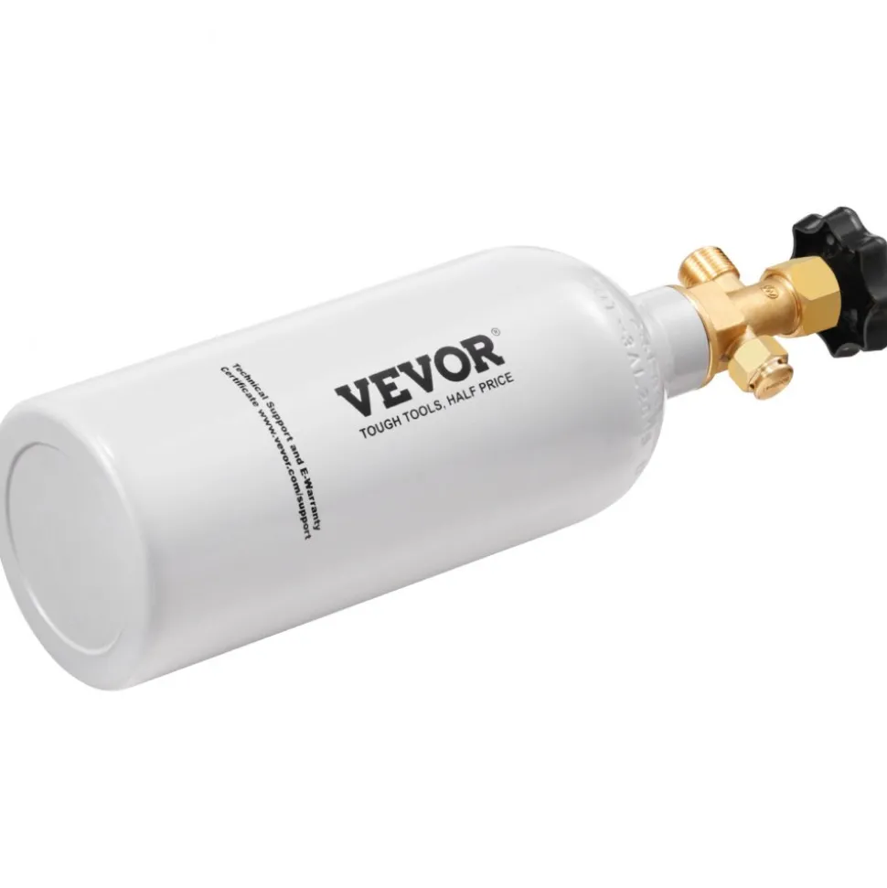 VEVOR CO2 Tank, 2.5 lbs New Aluminum Alloy Cylinder, CO2 Air Tank with Light Gray Spray Coating, CGA320 Valve & Adjustable Pressure, DOT Approved Cylinder for Draft Beer Dispensing and Soda Maker