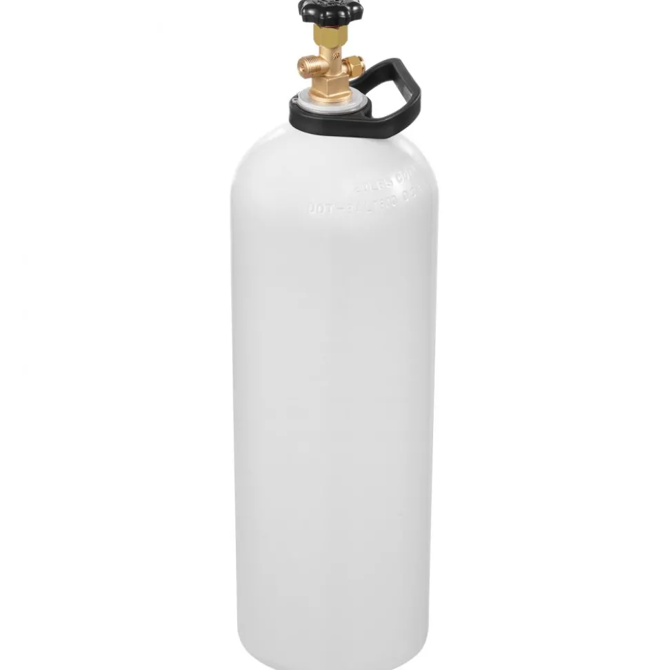 VEVOR CO2 Tank, 20 lbs New Aluminum Alloy Cylinder, CO2 Air Tank with Spray Coating, CGA320 Valve, Handle & Adjustable Pressure, DOT & TC Approved Cylinder for Draft Beer Dispensing and Soda Maker