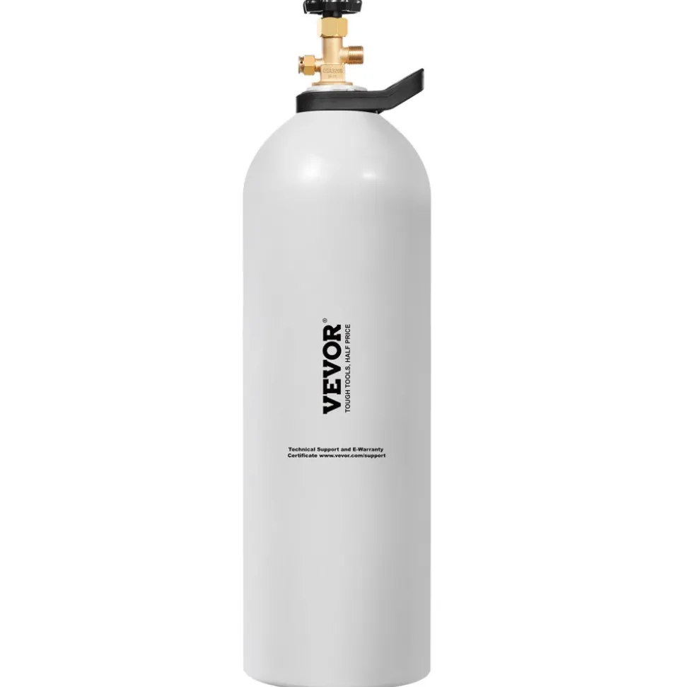 VEVOR CO2 Tank, 20 lbs New Aluminum Alloy Cylinder, CO2 Air Tank with Spray Coating, CGA320 Valve, Handle & Adjustable Pressure, DOT & TC Approved Cylinder for Draft Beer Dispensing and Soda Maker