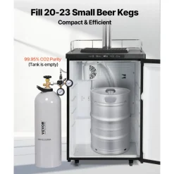 VEVOR CO2 Tank, 20 lbs New Aluminum Alloy Cylinder, CO2 Air Tank with Spray Coating, CGA320 Valve, Handle & Adjustable Pressure, DOT & TC Approved Cylinder for Draft Beer Dispensing and Soda Maker