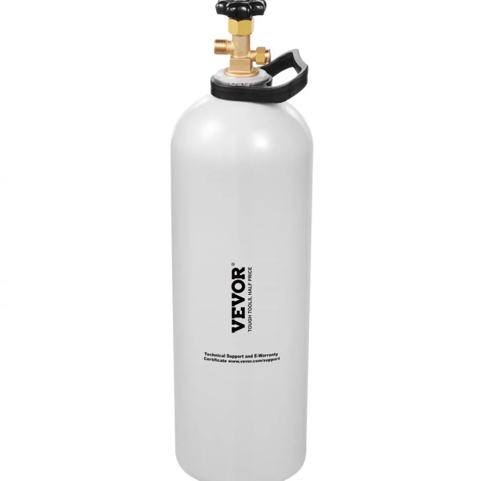 VEVOR CO2 Tank, 20 lbs New Aluminum Alloy Cylinder, CO2 Air Tank with Spray Coating, CGA320 Valve, Handle & Adjustable Pressure, DOT & TC Approved Cylinder for Draft Beer Dispensing and Soda Maker