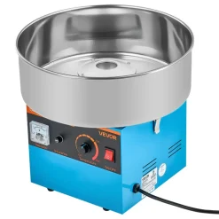 VEVOR Cotton Candy Machine Commercial, 1000W Electric Candy Floss Maker, Easy Use with 15 inch Stainless Steel Bowl and Sugar Scoop, Makes Hard Candy for Home Kids Birthday, Family Party, Blue