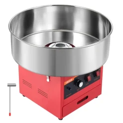 VEVOR Cotton Candy Machine Commercial 1000W Electric Candy Floss Maker Blue, Ideal for Home, Carnival, Birthday, Family Party, Easy Use with 20.5 in Stainless Steel Bowl, Storage Drawer, Sugar Scoop