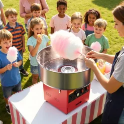 VEVOR Cotton Candy Machine Commercial 1000W Electric Candy Floss Maker Blue, Ideal for Home, Carnival, Birthday, Family Party, Easy Use with 20.5 in Stainless Steel Bowl, Storage Drawer, Sugar Scoop