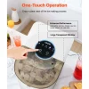VEVOR Countertop Ice Maker, 7 Cubes Ready in 6 Mins, 26 lbs per Day, Self-Cleaning Portable Machine with Ice Scoop, Ice-Making Machine with 2 Sizes Bullet Ices for Home, Kitchen, Office, Bar & Party