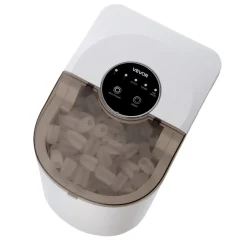 VEVOR Countertop Ice Maker, 7 Cubes Ready in 6 Mins, 26 lbs per Day, Self-Cleaning Portable Machine with Ice Scoop, Ice-Making Machine with 2 Sizes Bullet Ices for Home, Kitchen, Office, Bar & Party