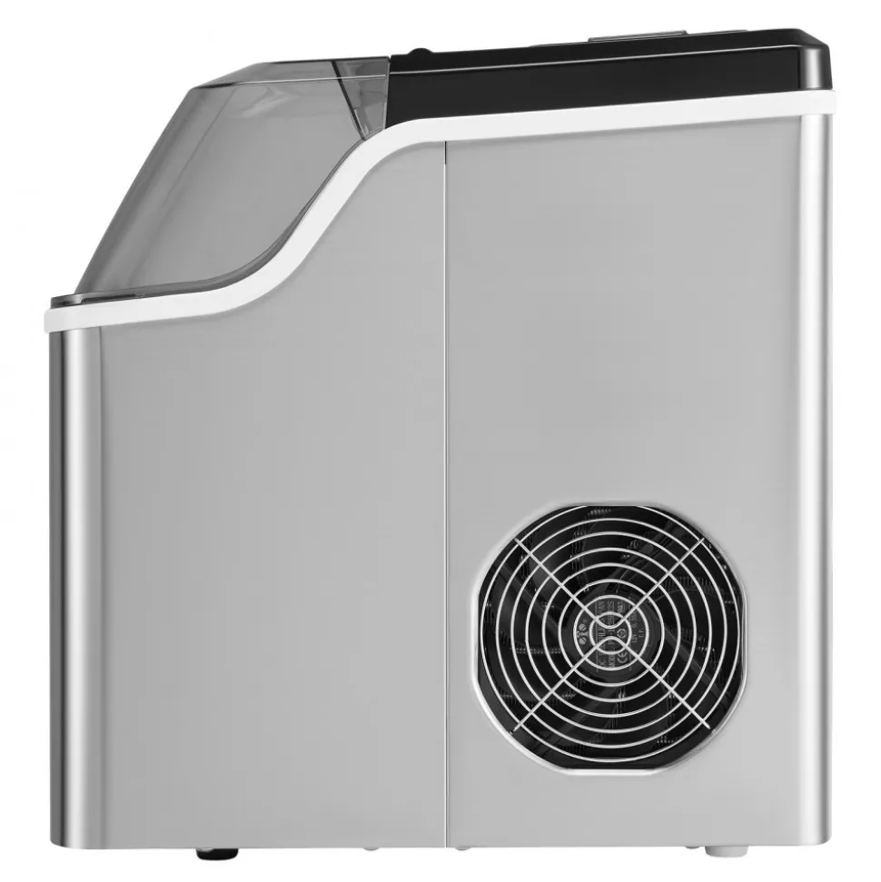 VEVOR Countertop Ice Maker, 24 Cubes Ready in 15 Mins, 45lbs in 24Hrs, Self-Cleaning Portable Ice Maker with Ice Scoop and Basket, Ice Machine with 3 Sizes Ice Cube for Home Kitchen Office Party