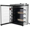 VEVOR Countertop Vertical Oven Brazilian Flame 5 Auto Rotating Skewers, for Steak, Fish, Lamb Leg, Outdoor Gas Heating Rotisserie Shawarma Machine, Meat Kebab Grill, with Curved Glass Door